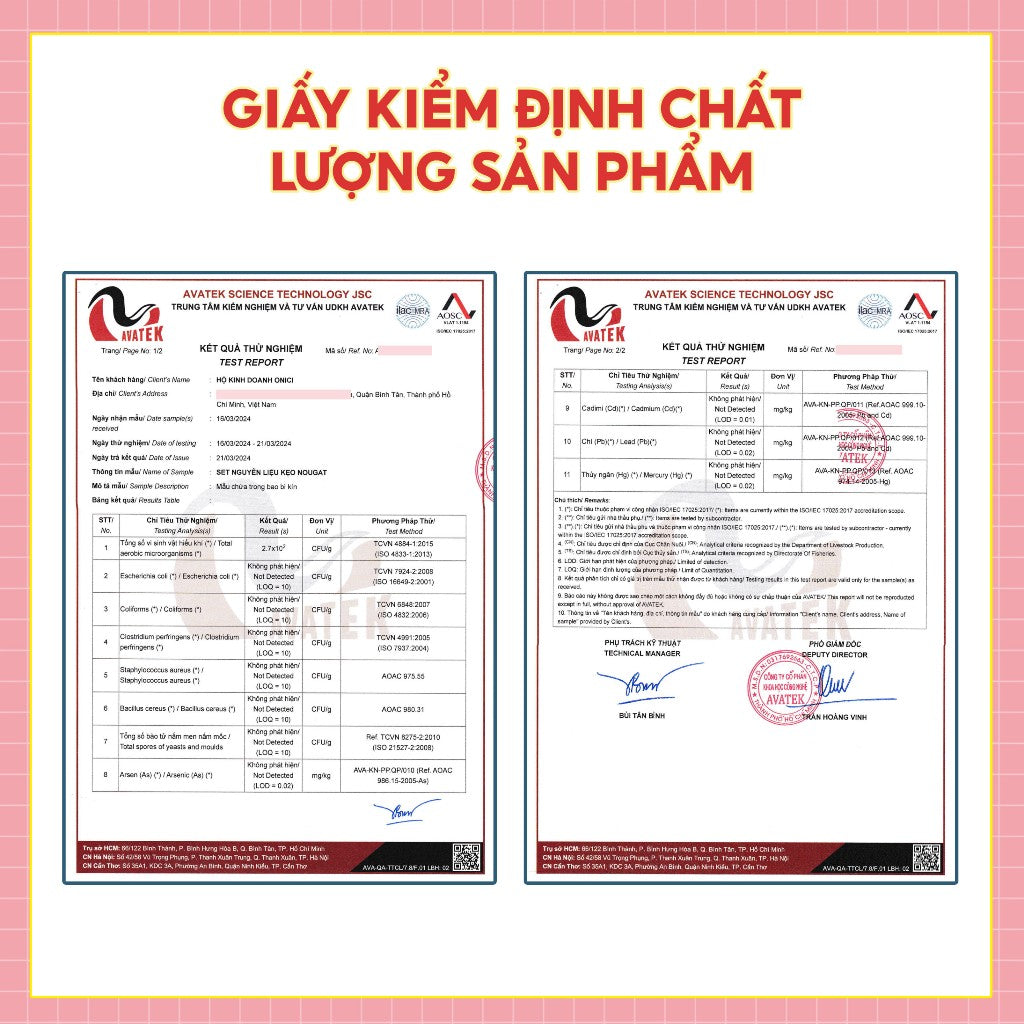 Set nguyên liệu kẹo nougat thượng hạng ONICI