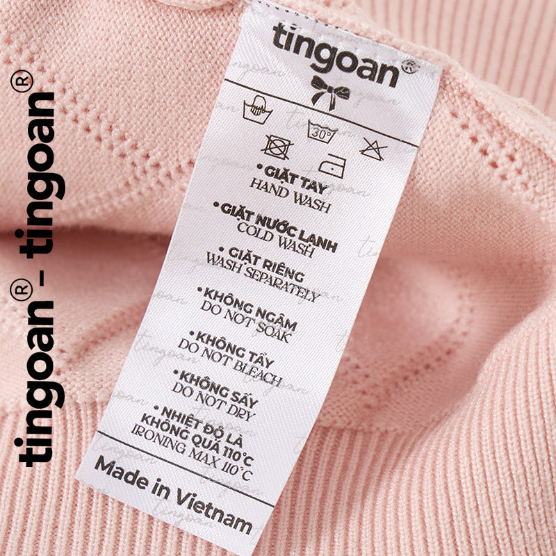 TINGOAN® x - Áo len crop lửng cổ bẻ tingoan