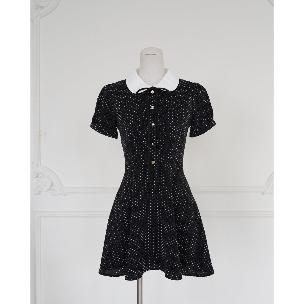 JOIE DES ROSES - Váy liền xòe cổ sen tay bồng Morri Dress