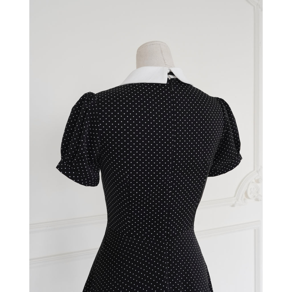 JOIE DES ROSES - Váy liền xòe cổ sen tay bồng Morri Dress