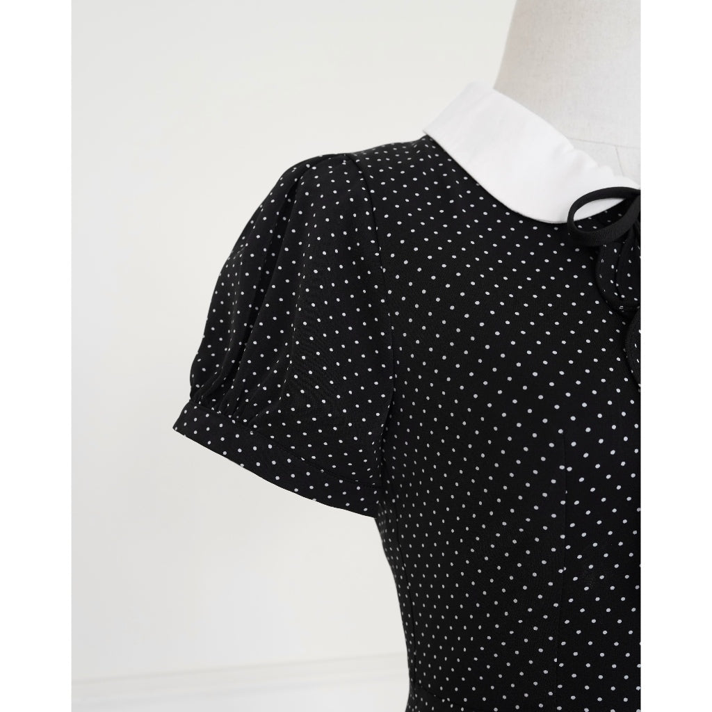 JOIE DES ROSES - Váy liền xòe cổ sen tay bồng Morri Dress