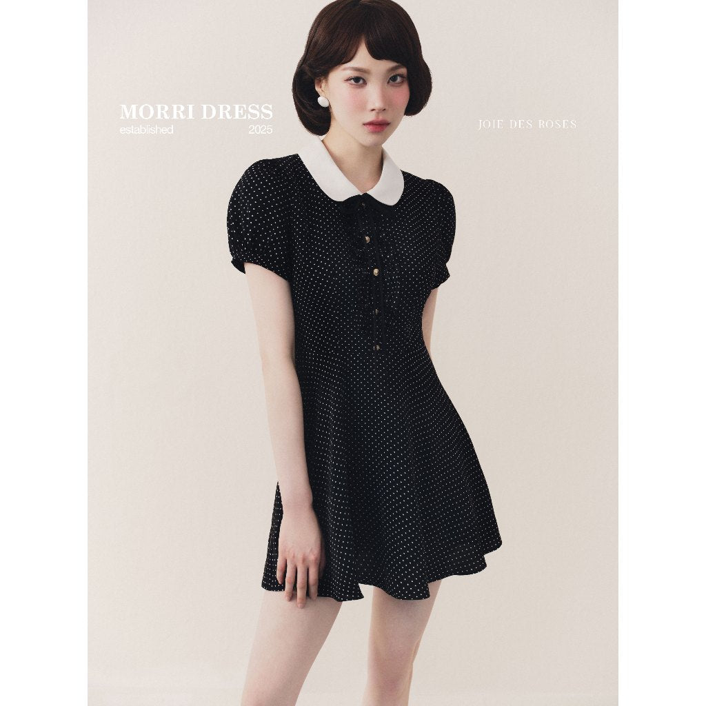 JOIE DES ROSES - Váy liền xòe cổ sen tay bồng Morri Dress