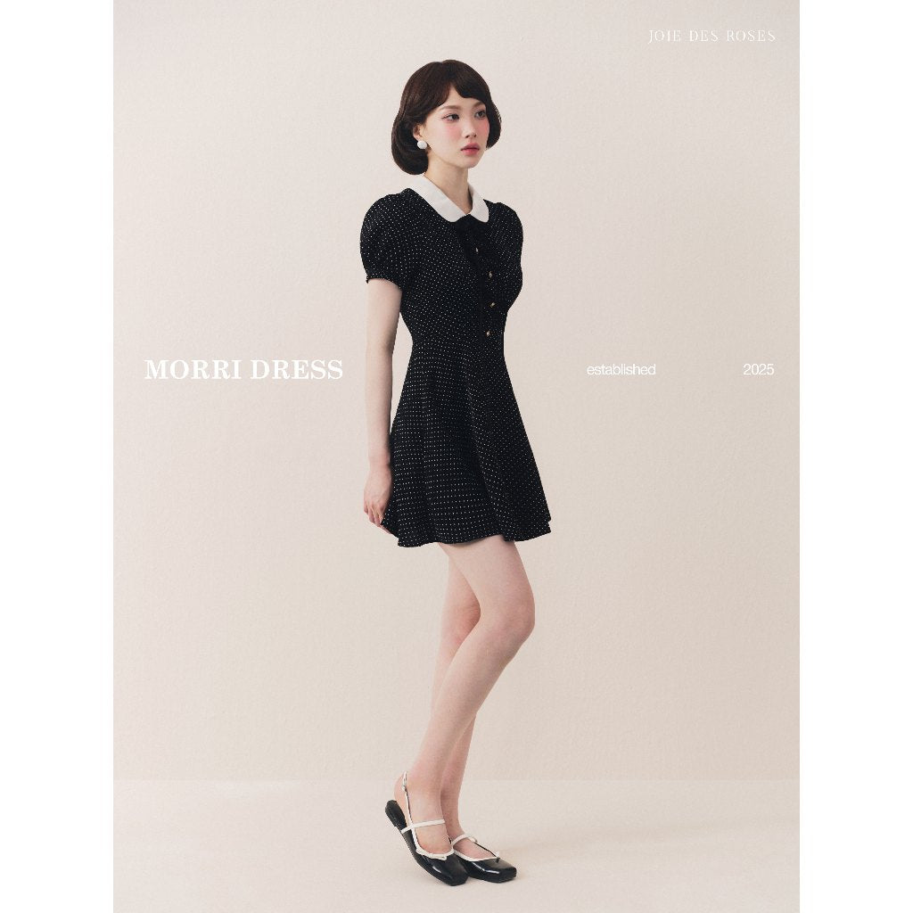 JOIE DES ROSES - Váy liền xòe cổ sen tay bồng Morri Dress