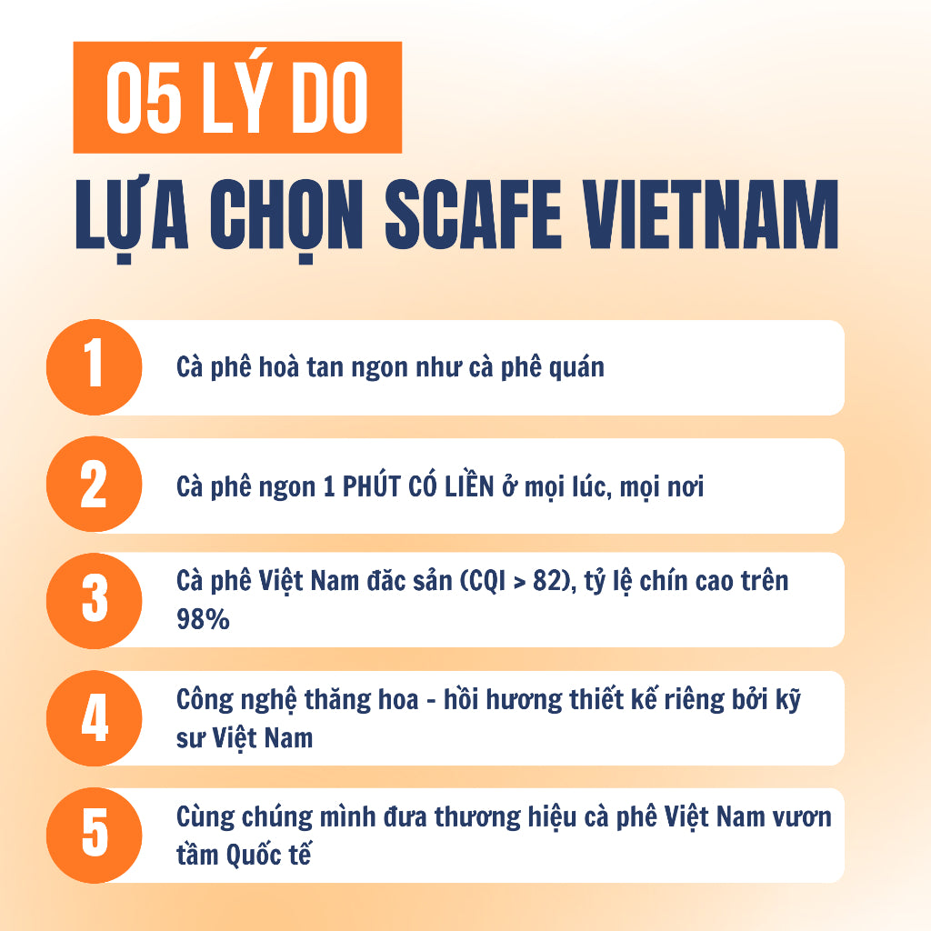 Cà Phê Hòa Tan Muối Scafe Việt Nam Đậm Đà, Sánh Mịn, Chuẩn Gu Huế