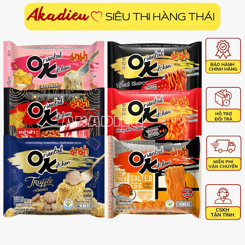 Mì OK nổi tiếng Thái Lan gói 85gr đủ 10 Vị