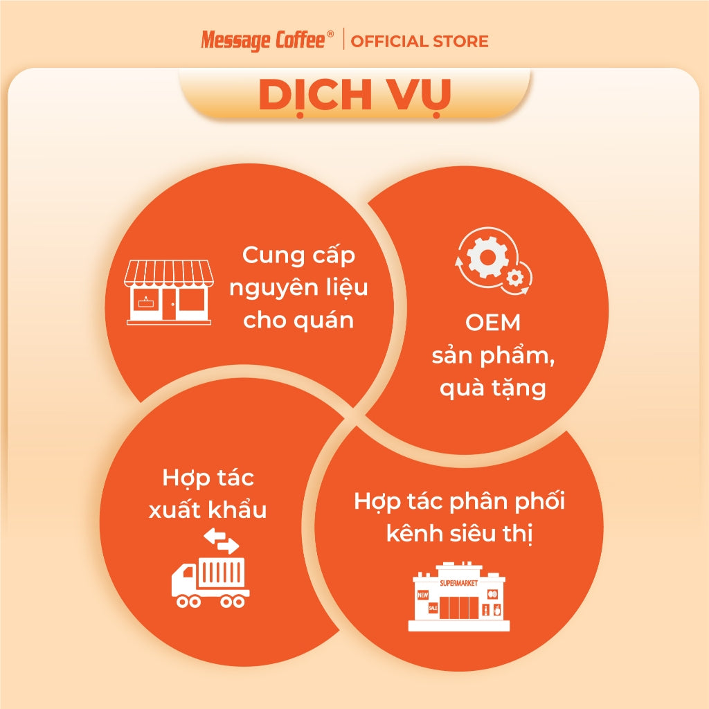 Cà phê Robusta Honey nguyên chất rang mộc 100% vị đắng đầm hậu ngọt thơm nồng dùng pha phin pha máy từ Message Coffee