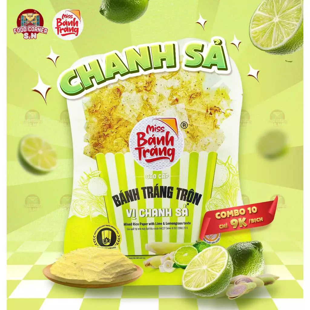 Combo Bánh Tráng Trộn - Miss Bánh Tráng Lớn 46g Chính Hãng - Ăn Vặt Ngon Giá Tốt