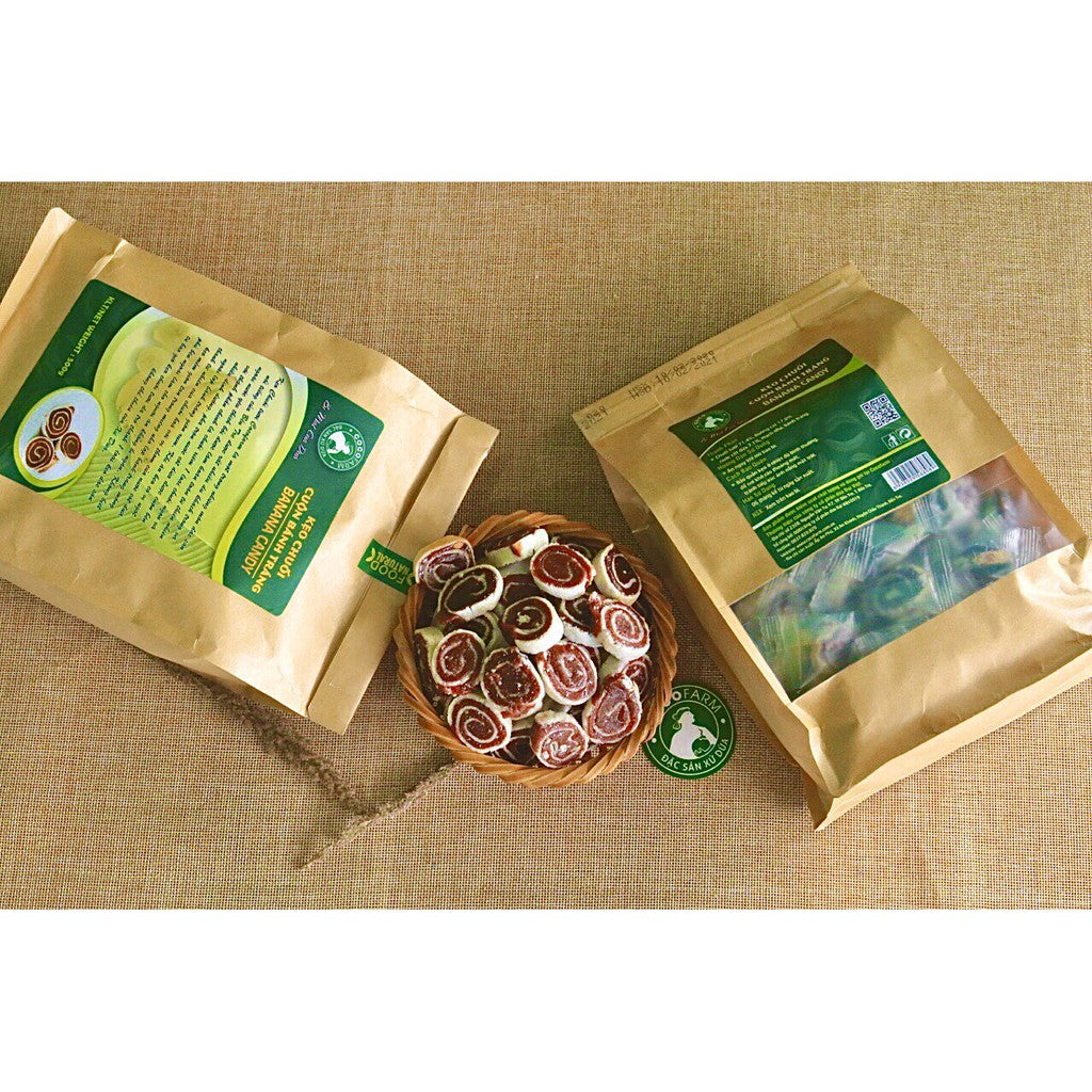 Kẹo chuối cuộn bánh tráng Cocofarm |  Việt Nam