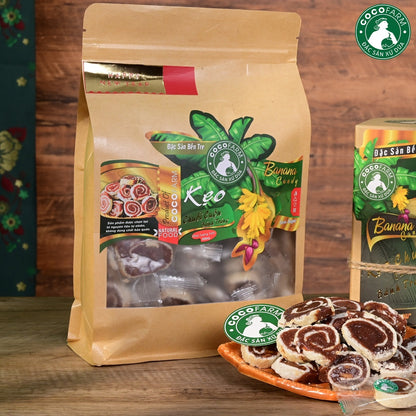 Kẹo chuối cuộn bánh tráng Cocofarm |  Việt Nam