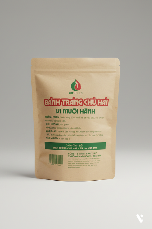 Bánh tráng MUỐI HÀNH - Bánh tráng trộn Chú Hải - Snack ăn vặt bánh tráng Tây Ninh (dùng chay được)