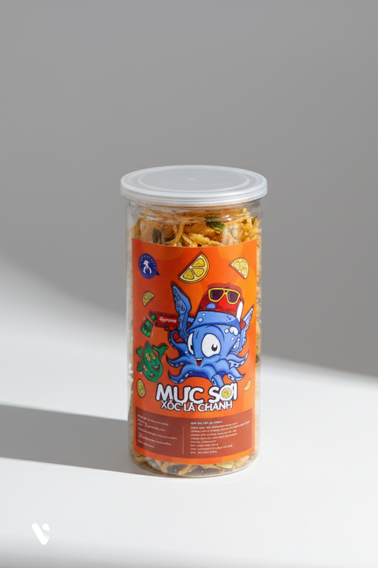 Khô mực xé sợi tẩm gia vị lá chanh,  Đệ Nhất Khô Đặc Sản Phan Thiết