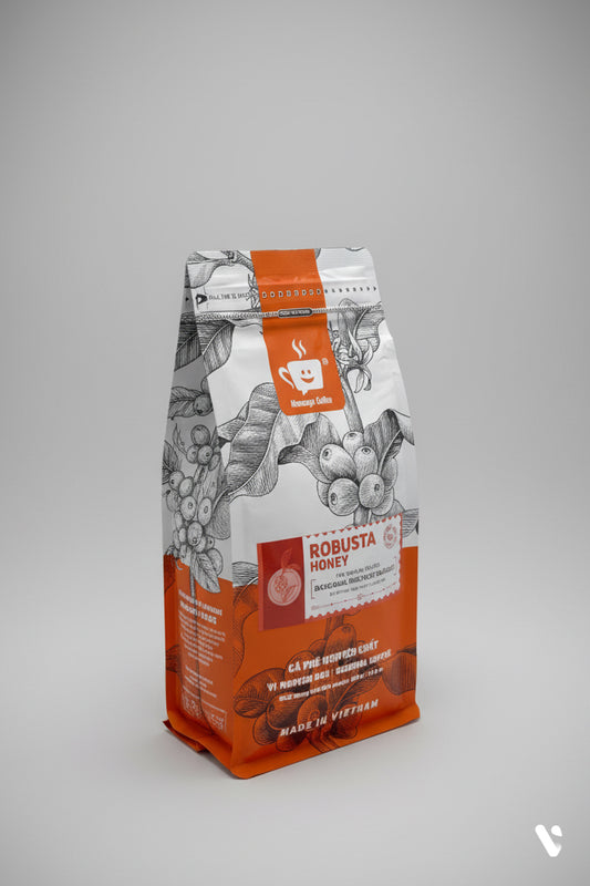 Cà phê Robusta Honey nguyên chất rang mộc 100% - Message Coffee 500gr
