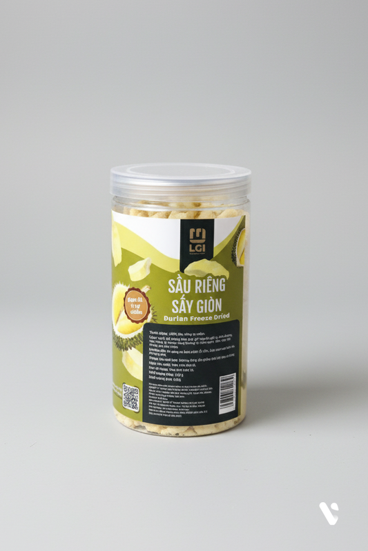 Sầu riêng sấy giòn organic Khóm Store, trái cây sấy nguyên chất không đường hũ 120g 160g
