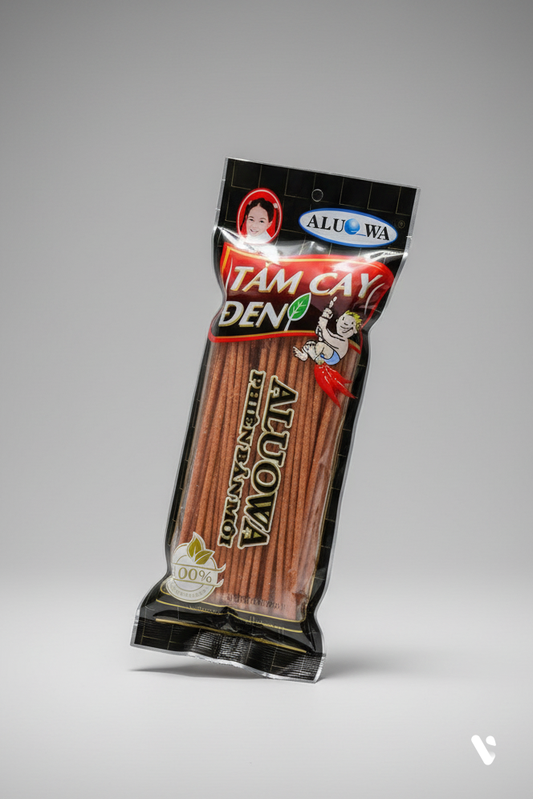 Gói Tăm Cay Đen ALUOWA ( gói 28g), Que Cay Ăn Vặt Cổng Trường Đồ Ăn Vặt Tuổi Thơ, Đồ Ăn Vặt Bé Mầm