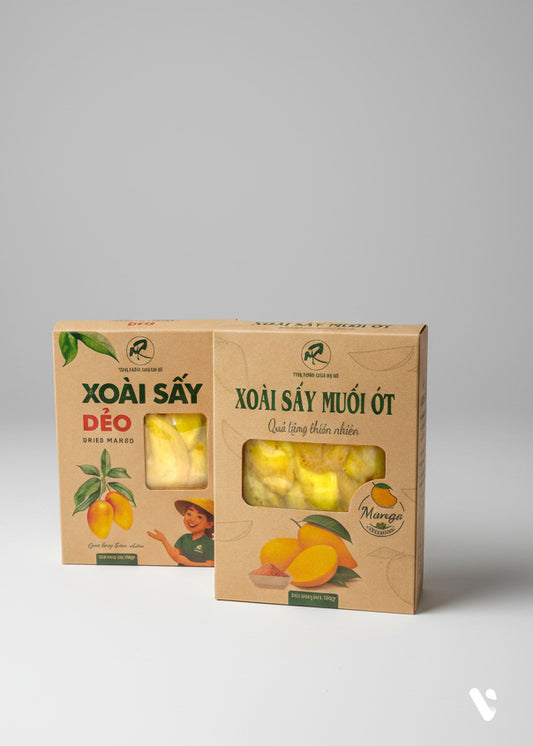 Xoài sấy dẻo Mẹ Rô - Xoài sấy Ớt & Xoài Sấy Dẻo 500g