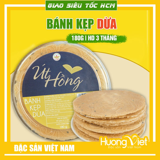 Bánh kẹp dừa nướng Út Hồng, bánh xốp giòn đặc sản Tây Ninh, đồ ăn vặt miền Nam mê luôn ngay lần đầu thưởng thức |  Việt Nam