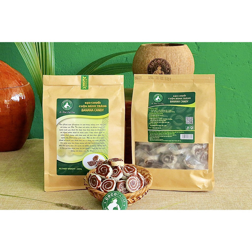 Kẹo chuối cuộn bánh tráng Cocofarm |  Việt Nam