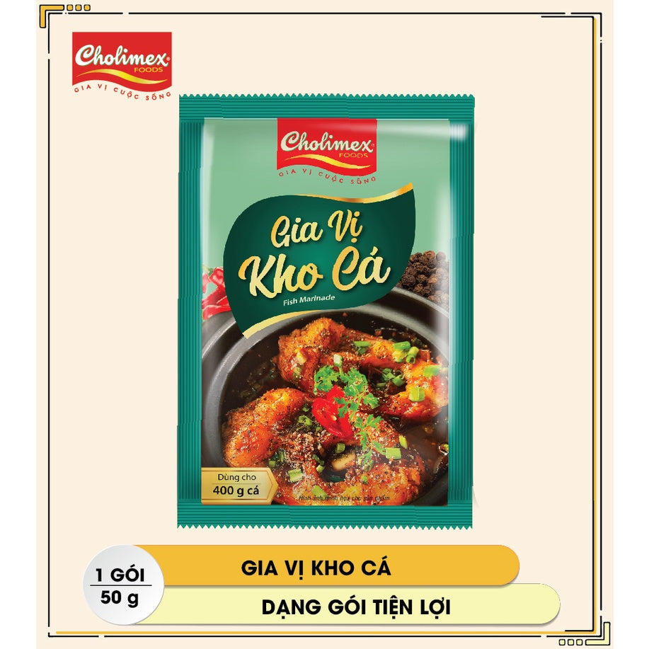 Gia vị kho cá Cholimex - Gói 50g tiện lợi