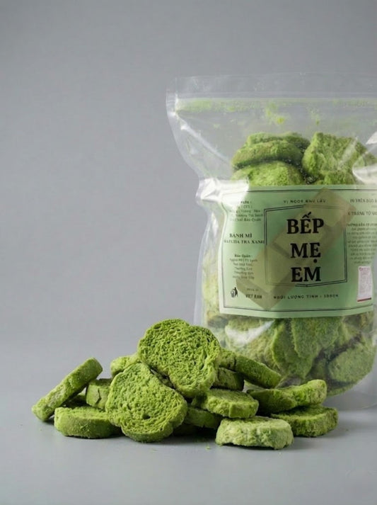 Bánh Mì Bếp Mẹ Em - Bánh Mì Nướng Vị Matcha, Đường Đen, Phô Mai, Bơ Tỏi