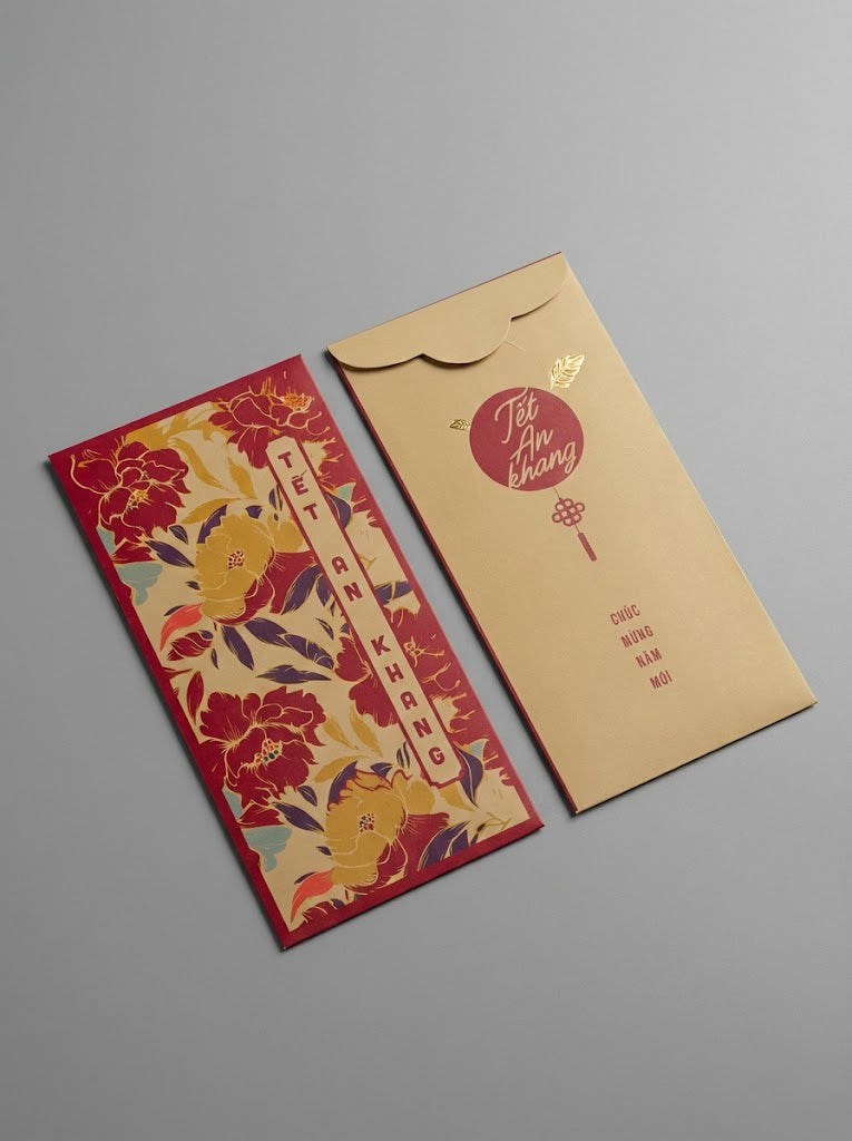 Combo 6 Bao Lì Xì Hoa Lá Mùa Xuân - Bao Lì Xì Sang Trọng