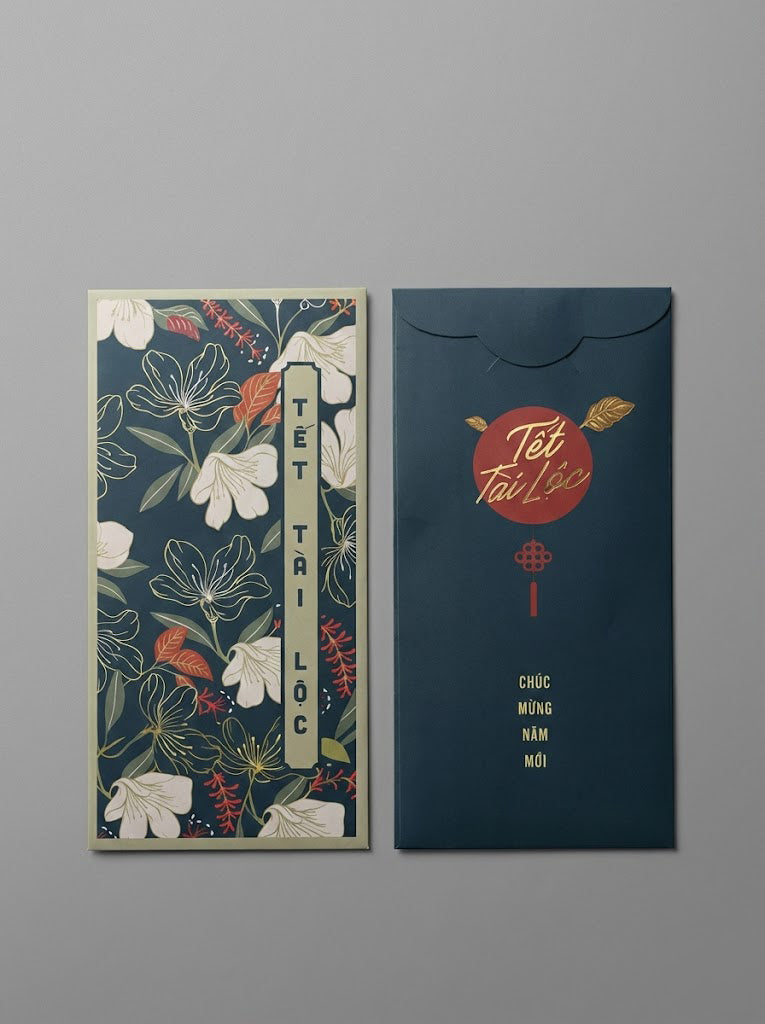 Combo 6 Bao Lì Xì Hoa Lá Mùa Xuân - Bao Lì Xì Sang Trọng