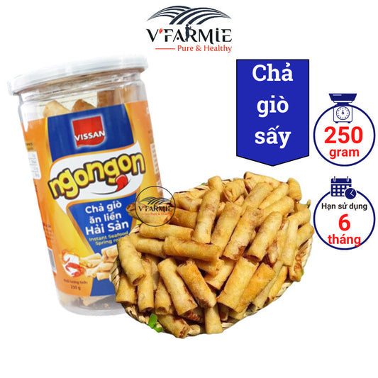 Chả giò sấy giòn ăn liền hải sản hộp 250g - Chả giò ALNN Hải sản Vissan 250g |  Việt Nam