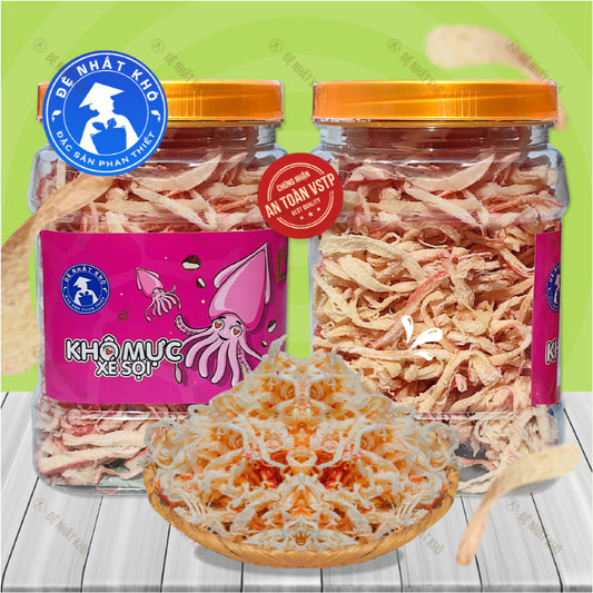 Mực hấp nước dừa xé sợi 1KG đồ ăn vặt ngon giá rẻ Đệ Nhất Khô Đặc Sản Phan Thiết AV01 |  Việt Nam