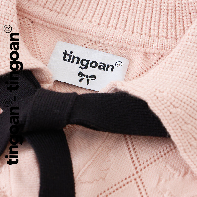 TINGOAN® x - Áo len crop lửng cổ bẻ tingoan