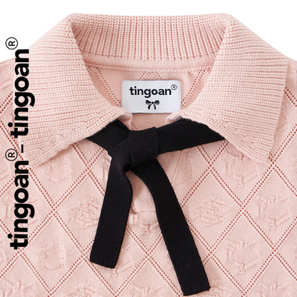TINGOAN® x - Áo len crop lửng cổ bẻ tingoan