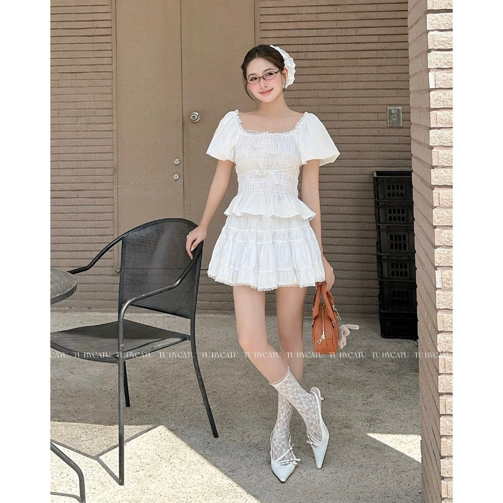 TUBYCATU | Chân váy alida white/ black skirt