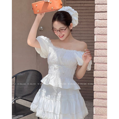 TUBYCATU | Chân váy alida white/ black skirt