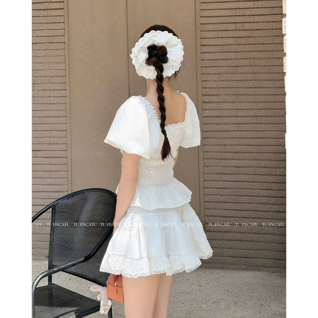 TUBYCATU | Chân váy alida white/ black skirt