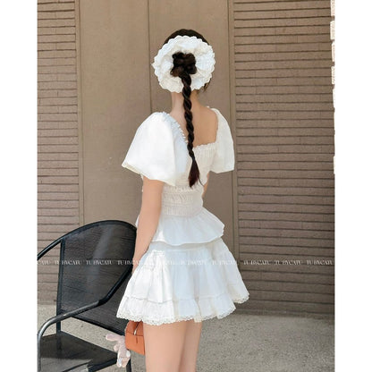 TUBYCATU | Chân váy alida white/ black skirt