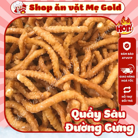 Quẩy sâu đường hương gừng, bánh quẩy sâu ngọt ăn vặt tuổi thơ (500g) |  Việt Nam