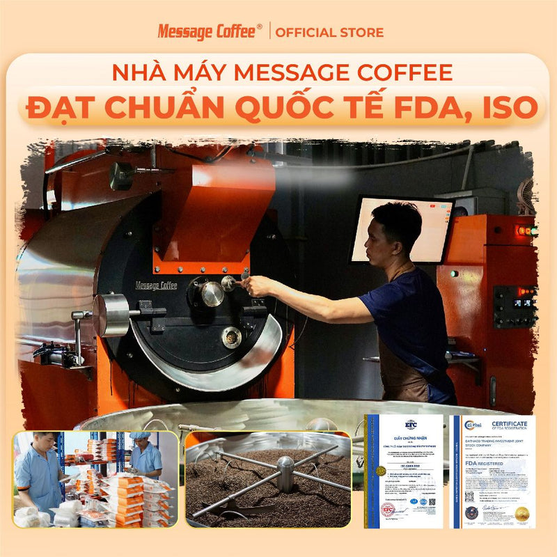 Cà phê Robusta Honey nguyên chất rang mộc 100% vị đắng đầm hậu ngọt thơm nồng dùng pha phin pha máy từ Message Coffee
