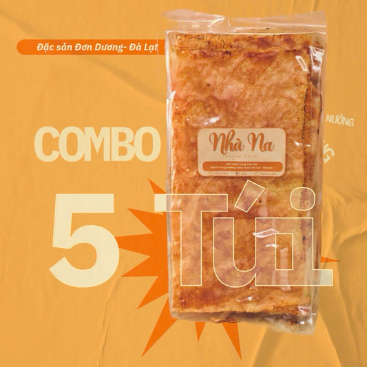 COMBO 5 TÚI 250Gr - Bánh Tráng Nướng Mắm Ruốc | 2 Vị Mắm Cho Bạn Lựa Chọn | Đặc Sản Đà Lạt | Nhà Na |  Việt Nam