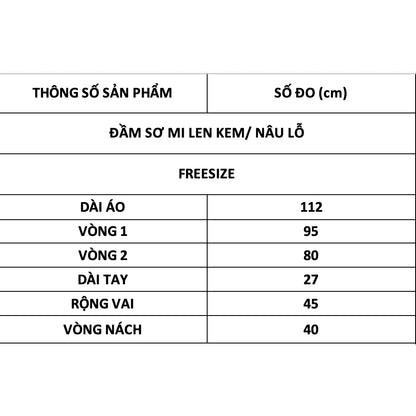 TUBYCAU | Đầm sơ mi len kem lỗ