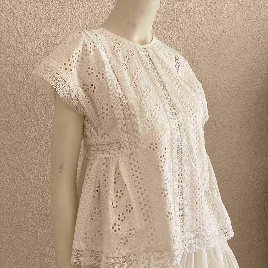 TUBYCATU | Áo kiểu ren trắng ANNA lace top