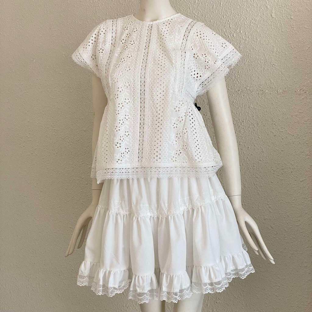 TUBYCATU | Áo kiểu ren trắng ANNA lace top