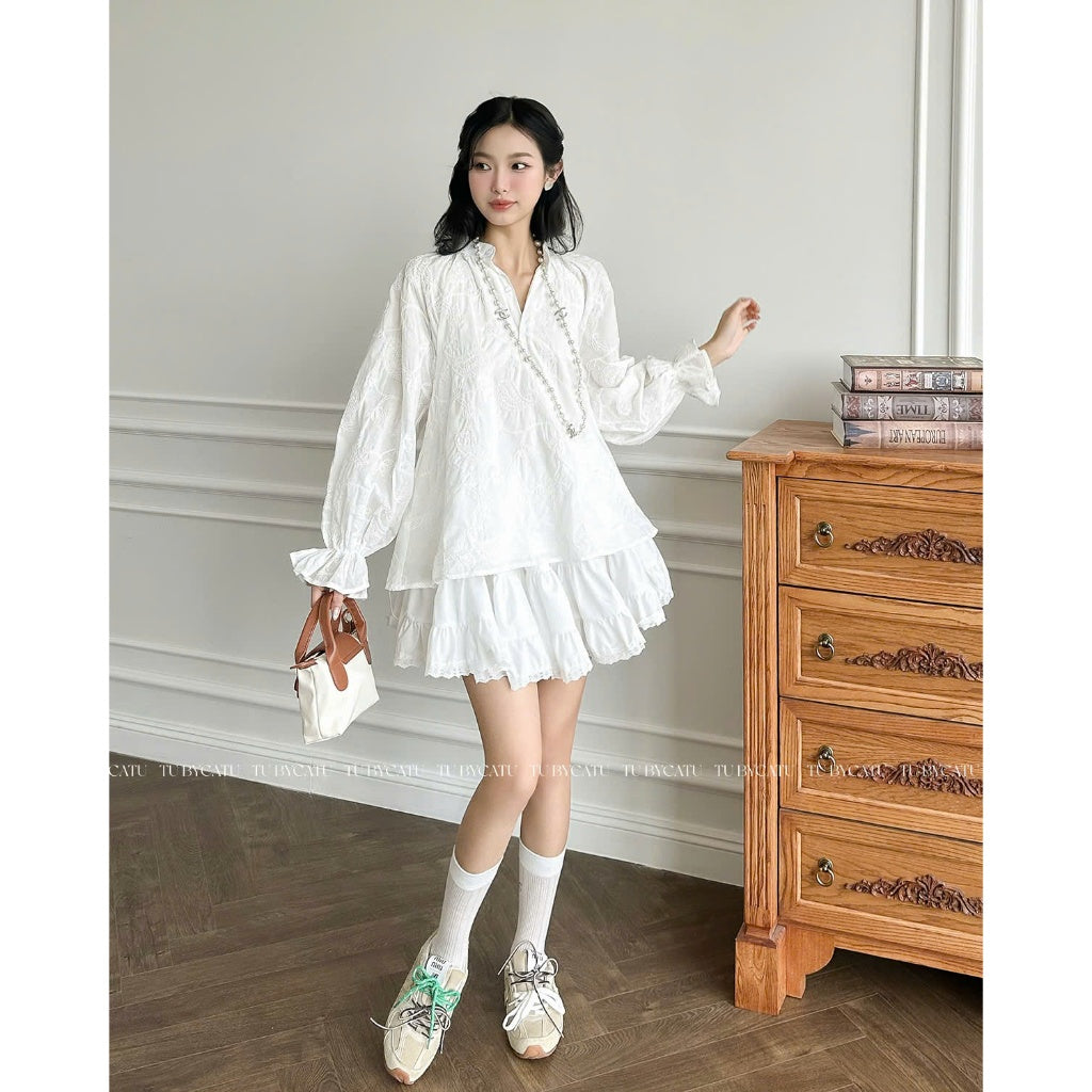 TUBYCATU | Chân váy alida white/ black skirt