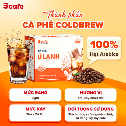 Cà phê Ủ Lạnh Cold Brew Scafe Việt Nam 100% ARABICA Hộp 10Túi x 20G