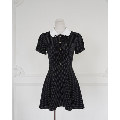 JOIE DES ROSES - Váy liền xòe cổ sen tay bồng Morri Dress