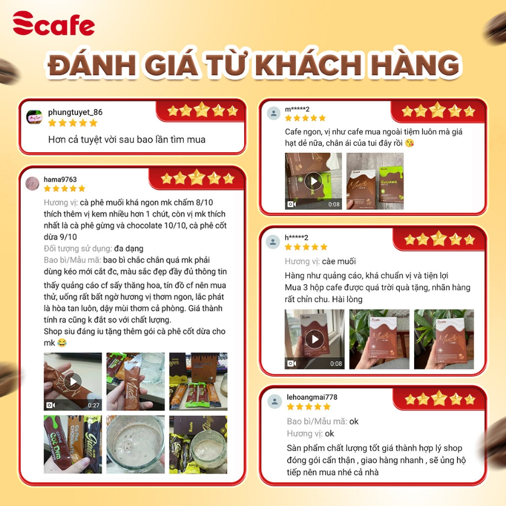 Cà Phê Hòa Tan Muối Scafe Việt Nam Đậm Đà, Sánh Mịn, Chuẩn Gu Huế