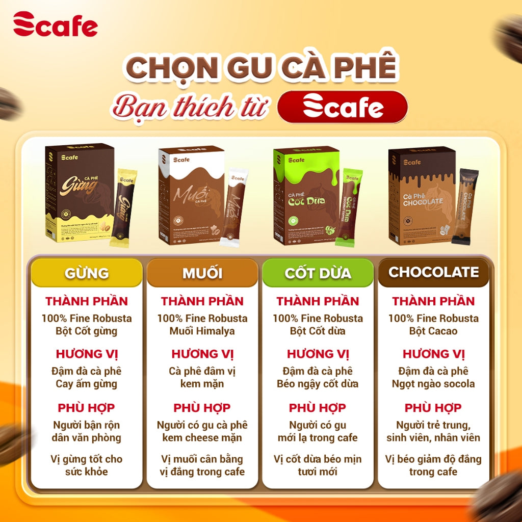 Cà Phê Hòa Tan Muối Scafe Việt Nam Đậm Đà, Sánh Mịn, Chuẩn Gu Huế
