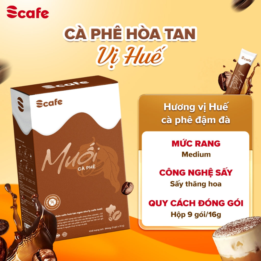 Cà Phê Hòa Tan Muối Scafe Việt Nam Đậm Đà, Sánh Mịn, Chuẩn Gu Huế