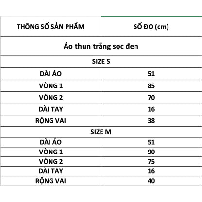 TUBYCATU | Áo thun trắng sọc đen