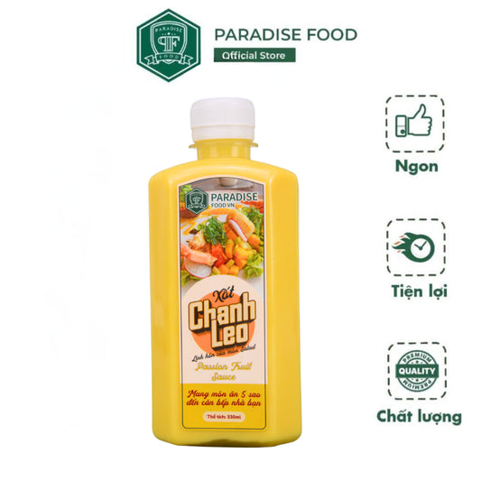 Xốt chanh leo Paradise, xốt salad - chai 330ml - Dùng cho các món salad rau, hoa quả. Chấm các loại hải sản áp chảo |  Việt Nam