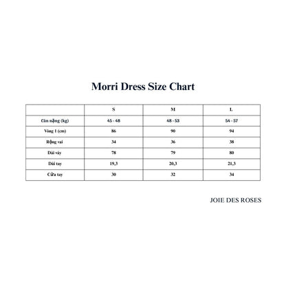 JOIE DES ROSES - Váy liền xòe cổ sen tay bồng Morri Dress