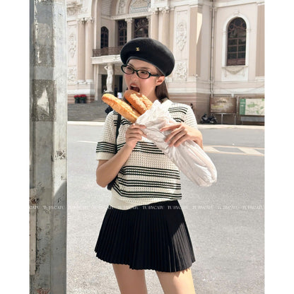 TUBYCATU | Chân váy xếp ly Gina Black Skirt