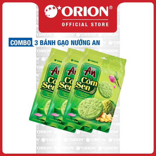 Combo 3 túi bánh gạo nướng An vị Cốm Sen 168G |  Việt Nam